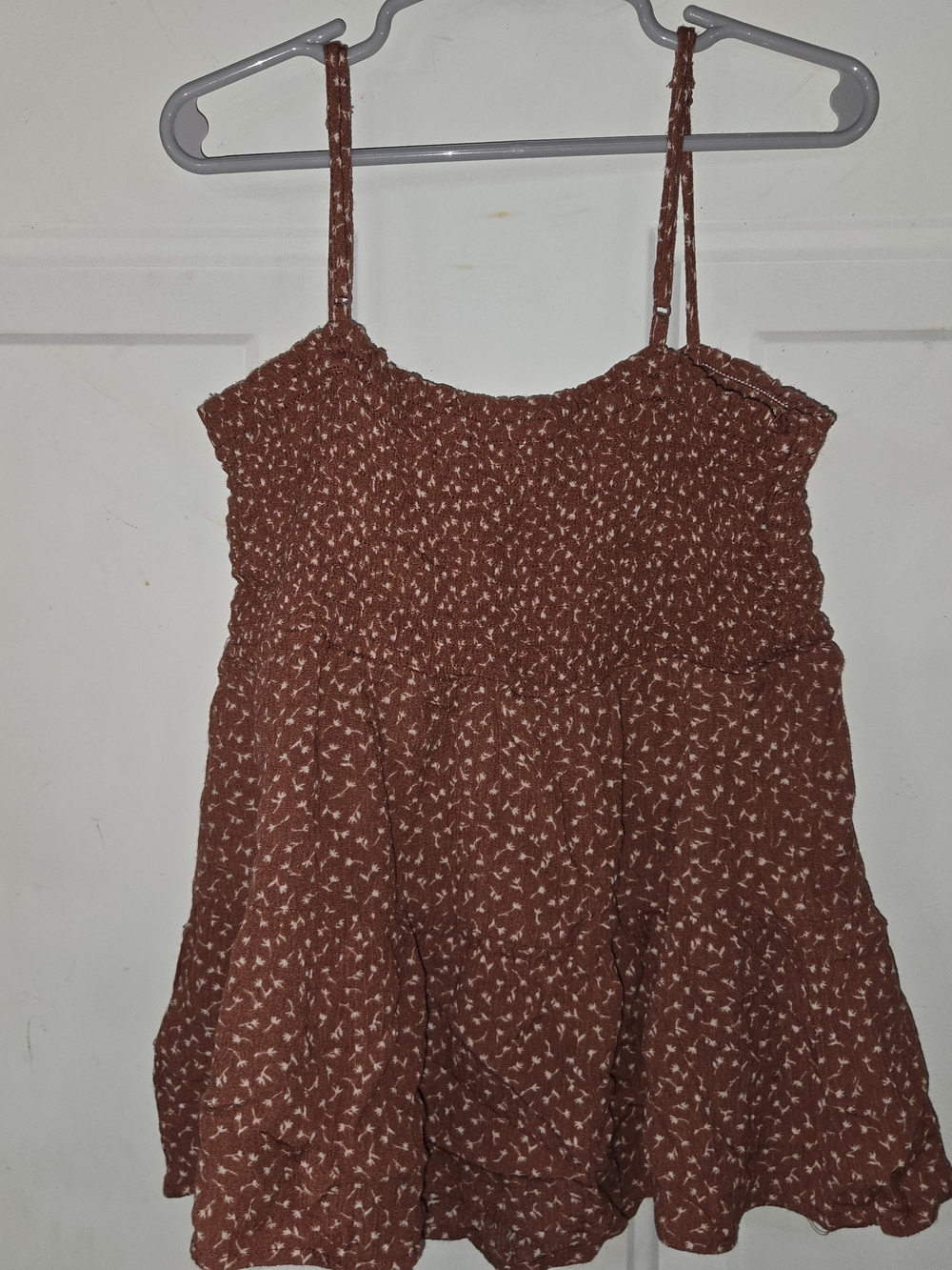 Paper Crane Rust Floral Smocked Cami Tank